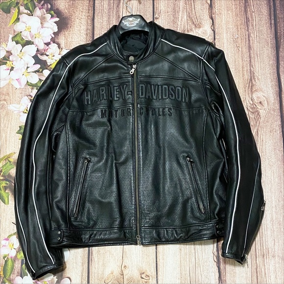 Harley-Davidson Other - Harley Davidson Prowl Reflective Leather Motorcycle Jacket XL
